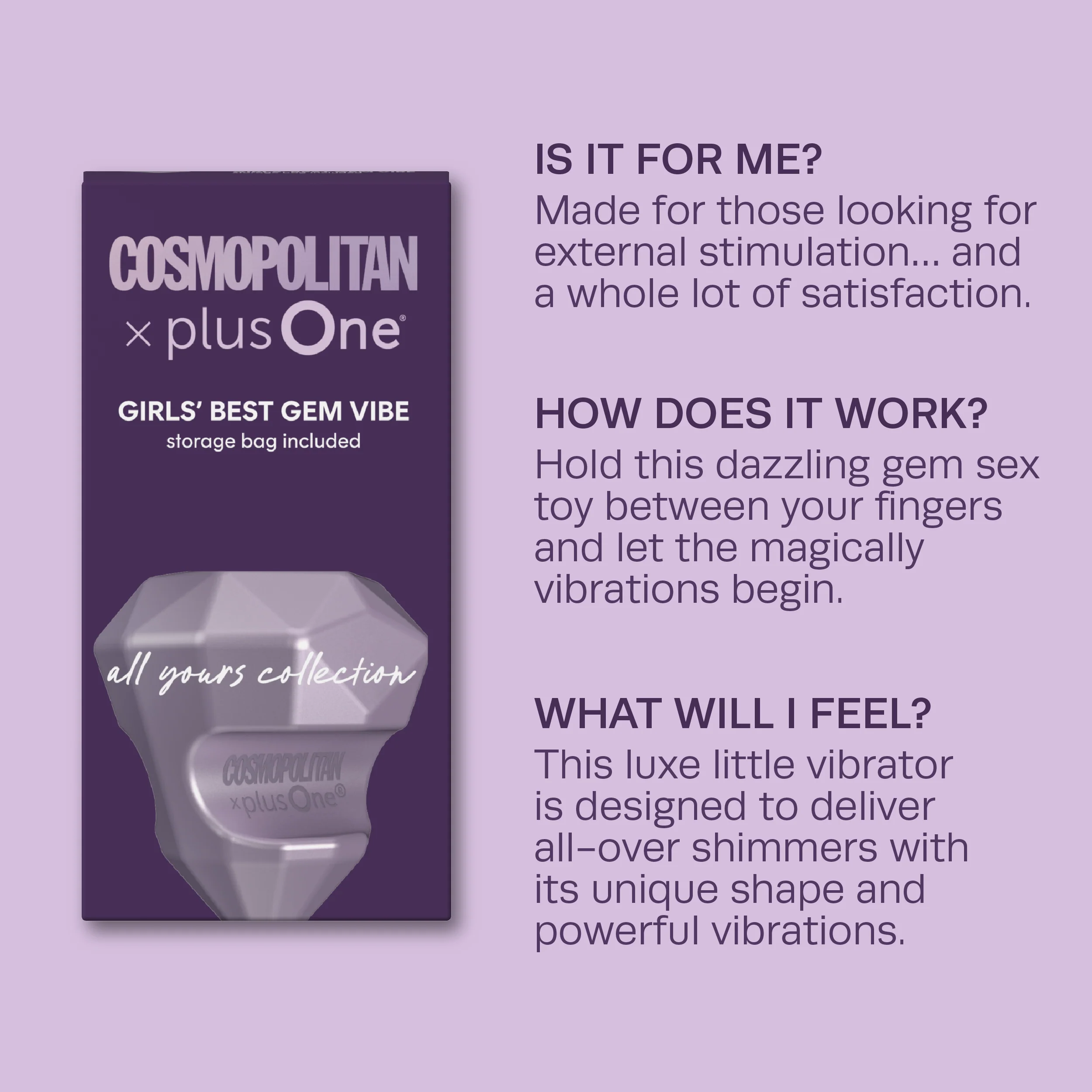 Cosmopolitan X plusOne Girls' Best Gem Vibe - Image 6