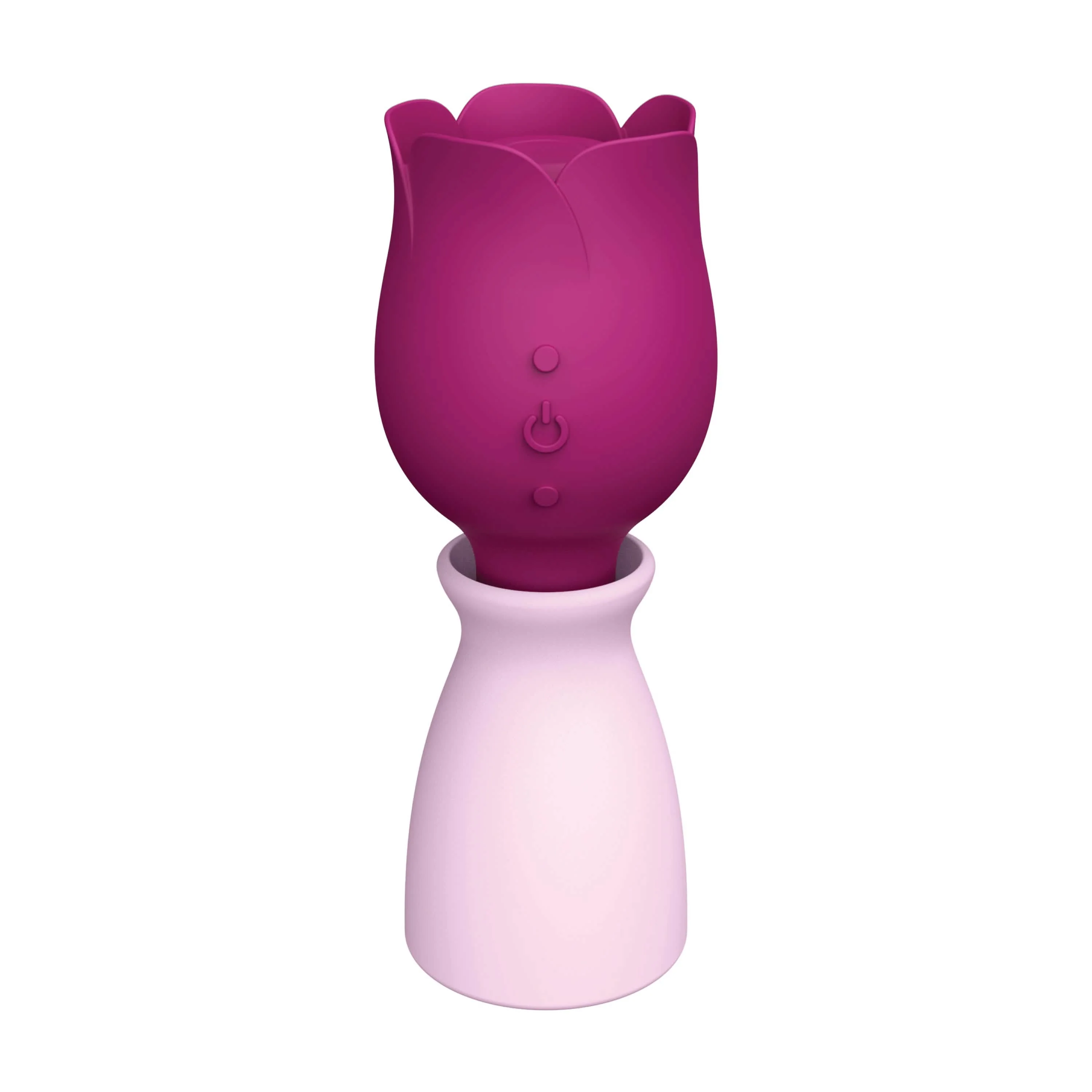 Luxe 2-in-1 Rose Vibrator – Thumping Clitoral Stimulator & Vibrating Bullet Stem
