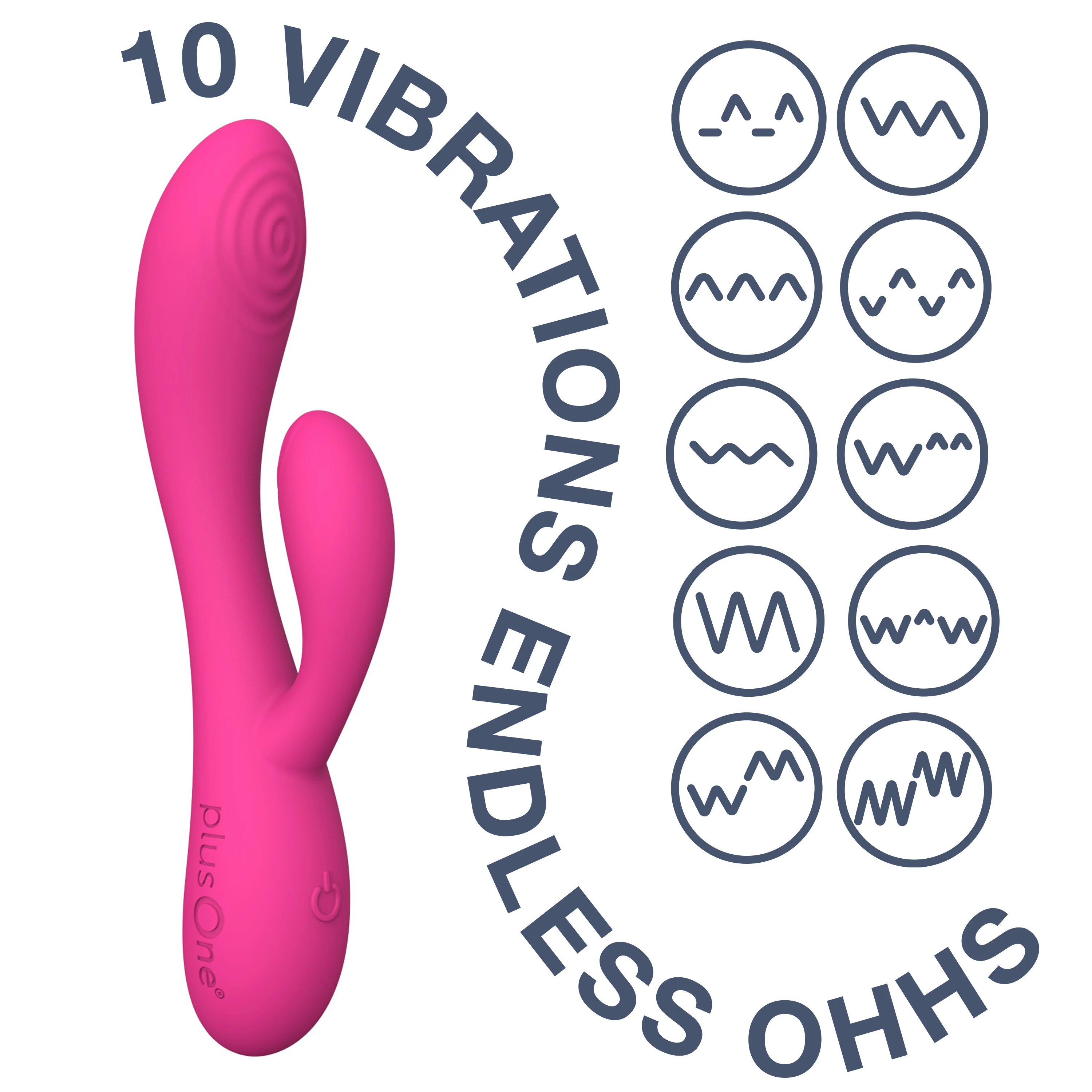 plusOne® Dual Rabbit Vibrating Massager - Image 5